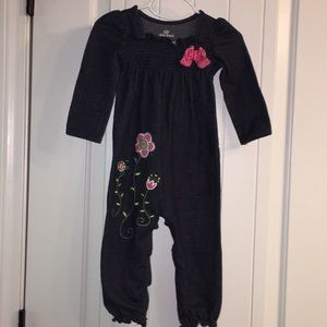 Okie Dokie Flower Embroidered Jumper-  18 months